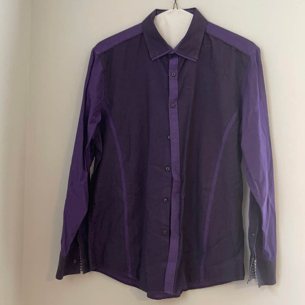 men’s large button-down Shirt INC Purple